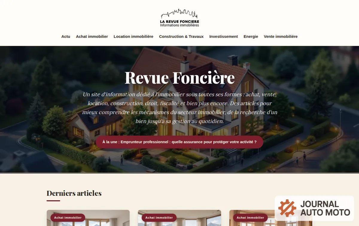 Capture : Revue Foncière — Foncier - Immobilier - Investissements - Travaux
